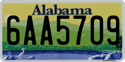 AL license plate 6AA5709