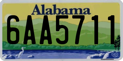 AL license plate 6AA5711