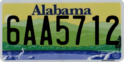 AL license plate 6AA5712