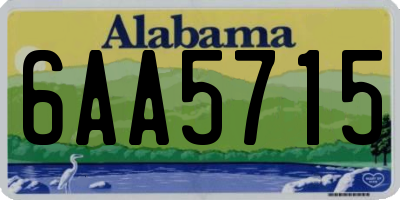 AL license plate 6AA5715