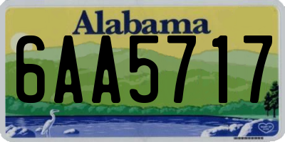 AL license plate 6AA5717