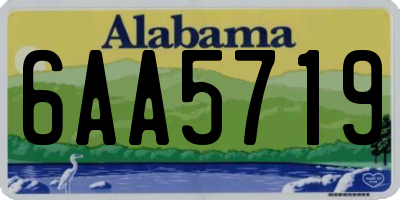 AL license plate 6AA5719