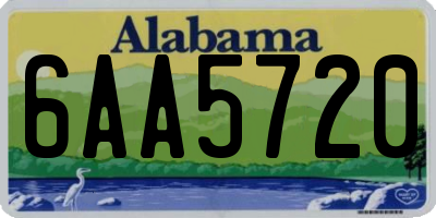 AL license plate 6AA5720