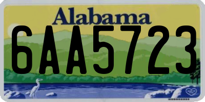AL license plate 6AA5723
