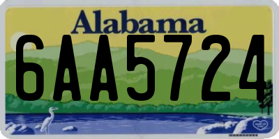 AL license plate 6AA5724