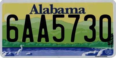 AL license plate 6AA5730