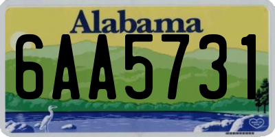 AL license plate 6AA5731
