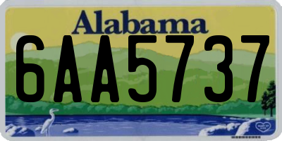 AL license plate 6AA5737