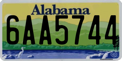 AL license plate 6AA5744