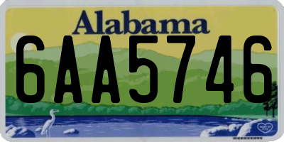 AL license plate 6AA5746