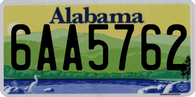 AL license plate 6AA5762