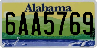 AL license plate 6AA5769
