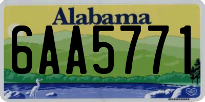 AL license plate 6AA5771
