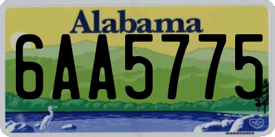 AL license plate 6AA5775