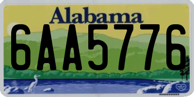 AL license plate 6AA5776