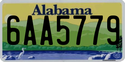 AL license plate 6AA5779