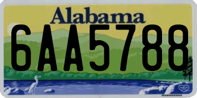 AL license plate 6AA5788
