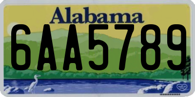 AL license plate 6AA5789