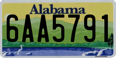 AL license plate 6AA5791