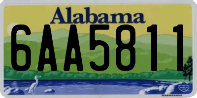 AL license plate 6AA5811