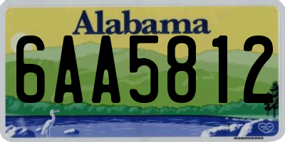 AL license plate 6AA5812