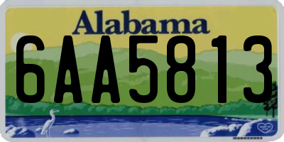 AL license plate 6AA5813