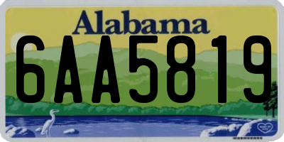 AL license plate 6AA5819