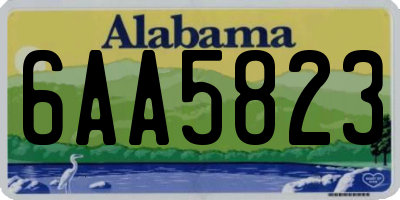 AL license plate 6AA5823