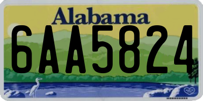 AL license plate 6AA5824