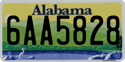 AL license plate 6AA5828