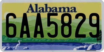 AL license plate 6AA5829