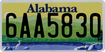 AL license plate 6AA5830