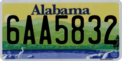 AL license plate 6AA5832