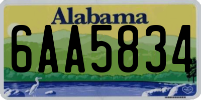 AL license plate 6AA5834