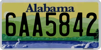 AL license plate 6AA5842