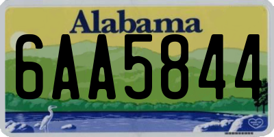 AL license plate 6AA5844