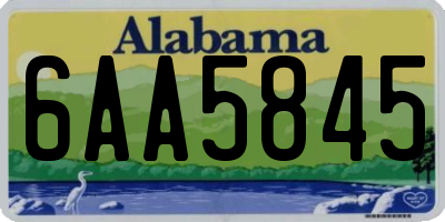 AL license plate 6AA5845