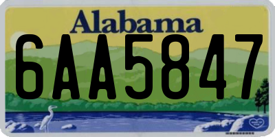 AL license plate 6AA5847