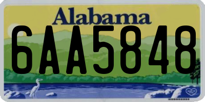AL license plate 6AA5848