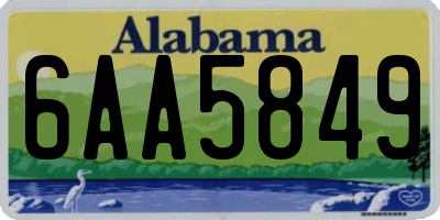 AL license plate 6AA5849