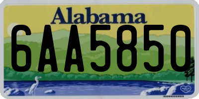 AL license plate 6AA5850