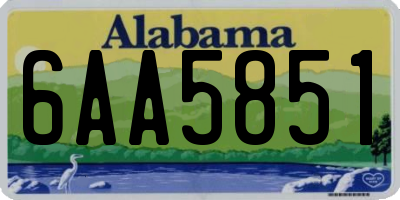 AL license plate 6AA5851