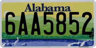 AL license plate 6AA5852