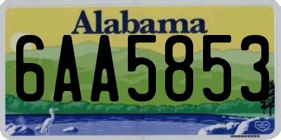 AL license plate 6AA5853