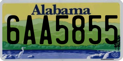 AL license plate 6AA5855