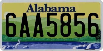 AL license plate 6AA5856