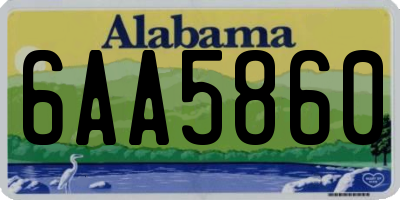 AL license plate 6AA5860