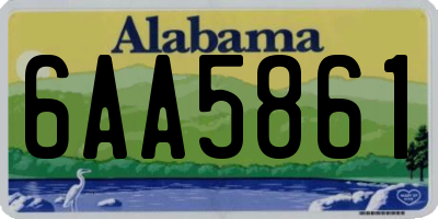 AL license plate 6AA5861