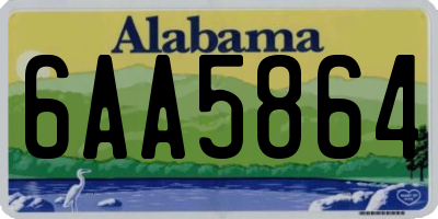 AL license plate 6AA5864