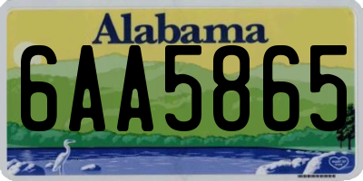 AL license plate 6AA5865